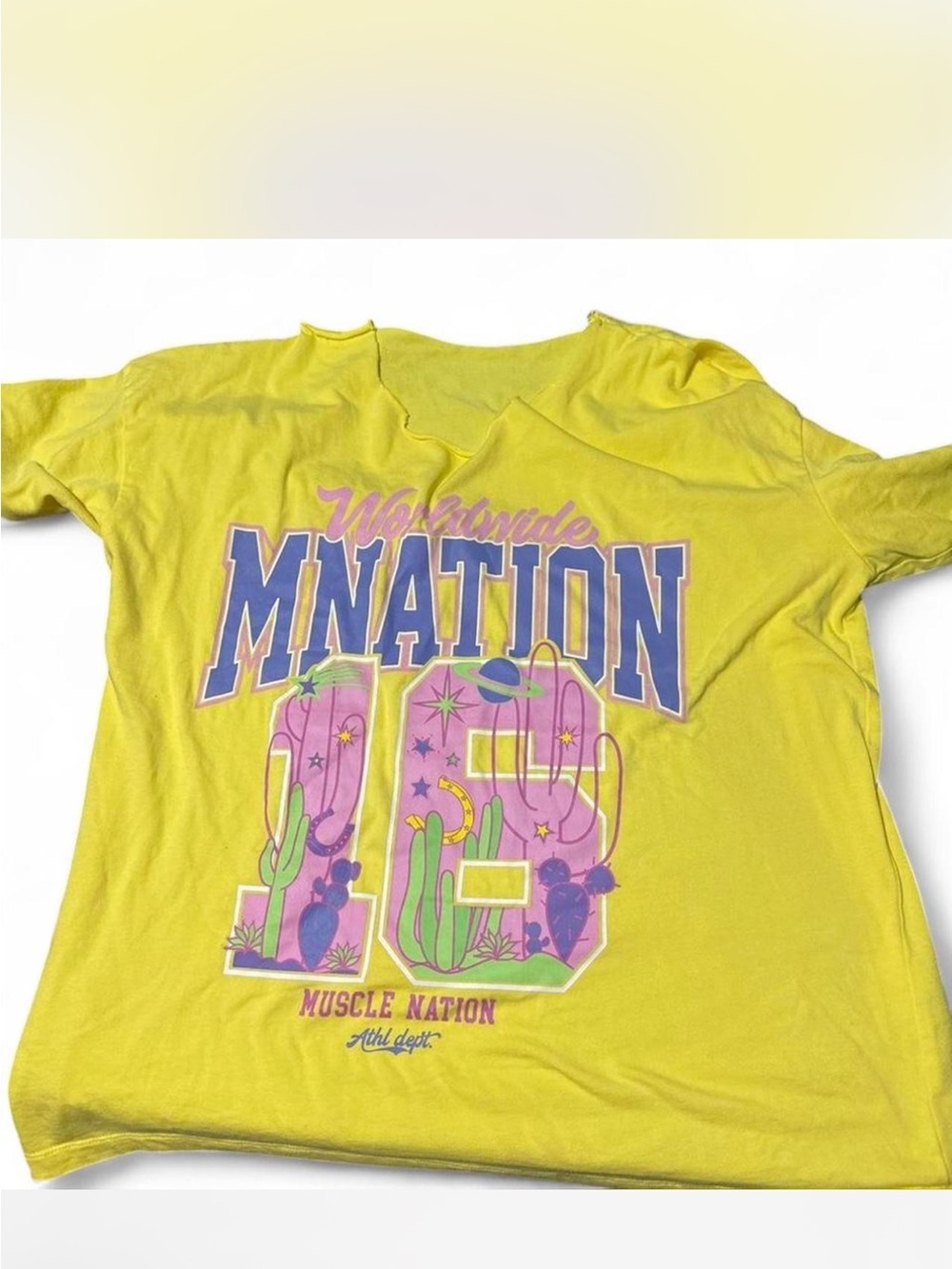 Oversized Yellow Graphic Tee -